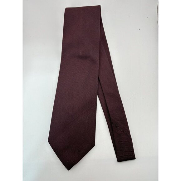 VTG LOT OF 3 Brown & Maroon Silk & Viscose Ties Made in Italy Retro Classi - Picture 2 of 11